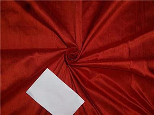 Tissu soie Dupioni rouge rouille pour sublimer vos rideaux de salon