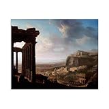  John Martin « Ruines d\'une ville antique » Toile Peinture à l\'huile Esthétique Décor Toile de fond Photo Maison Salon Décoration 35x30cm(14x12 pouces) Sans cadre