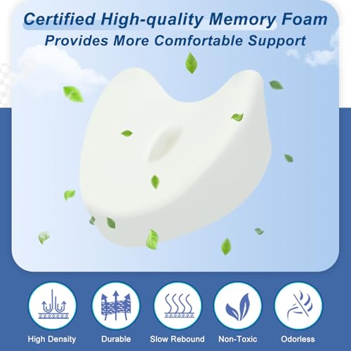 LITSPOT Kniekissen für Seitenschläfer, Ergonomisches Beinkissen Memory Schaum Seitenschläferkissen mit Kühlender Bezug, Orthopädisches Lagerungskissen für Optimale Unterstützun, Grau