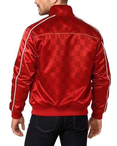 Fall Guy Ryan Gosling Red Satin Bomber Jacket2