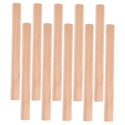 CHILDWEET 10pcs Bucket Lid Crowbar Decor Craft Wood Dowel Rod Wood Stick Wood Dowel Sticks for Crafting Craft Supplies Dowels for Crafting DIY Craft Dowels Wood Rod Wood Closet Rods Wooden