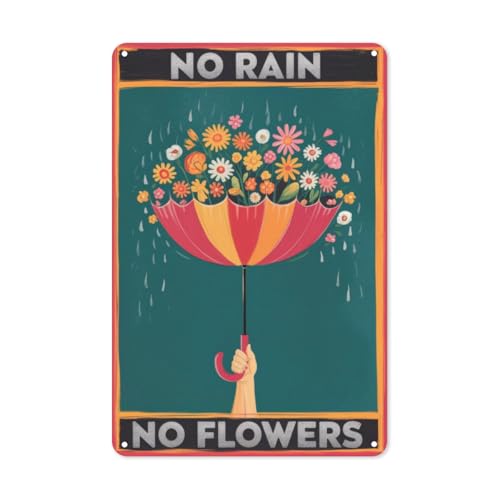 bqsjduidnc Letrero de hojalata de sabiduría botánica de 8 x 12 pulgadas, arte de pared de metal vintage para habitación de jardín, porche y decoración central de cabaña