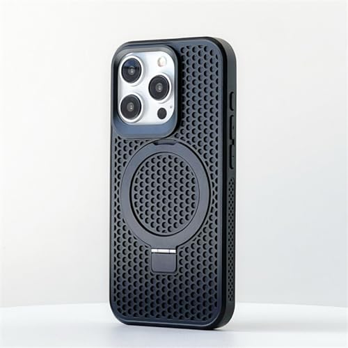 Étui iPhone 14 Pro Max rigide noir avec béquille de visionnage