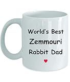 Cadeau pour papa lapin zemmouri - meilleur du monde - idée cadeau nouveauté amusante tasse à thé café drôle présente anniversaire noël anniversaire merci appréciation tasse blanche 11oz