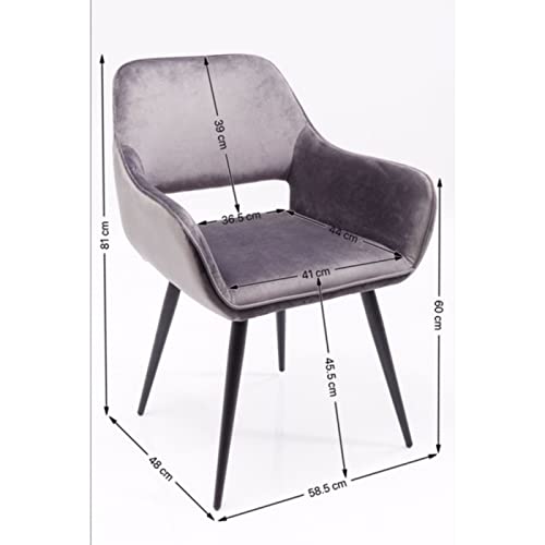 【カレ(KARE)正規品】サンフランシスコ ブルー アームチェア Chair with Armrest San Francisco blue 39cm ダイニングチェア 中 青 [4]