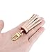 Handmade Vachetta Leather Mini Tassel to Dress Up Pochette Eva Clutch Wallet (Apricot)