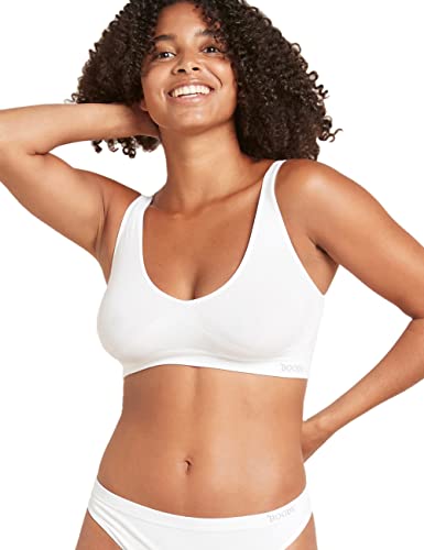 Boody Body Ecowear Women's Shaper Bra, Wireless, Light Support, Seamless Stretch, Soft Breathable, Bamboo Viscose, White, Medium #TOP25