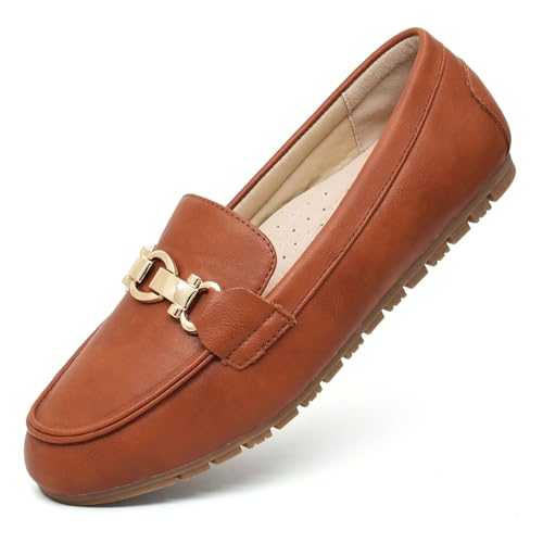 Image of Cvistpieo Loafers for Women Business Casual Shoes Comfortable & Lightweight Penny Loafers Slip On Work Flats