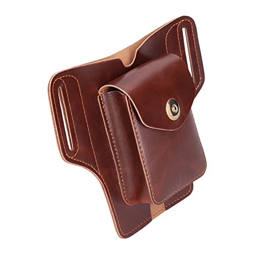 Paquets de Cigarettes en Cuir, étui à Cigarettes pour Ceinture, Application Large en PU Souple pour Un Cadeau pour Un Usage Quotidien(Le Noir) Cover