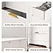 White 4 Drawer Dresser for Bedroom, Tall Bedroom Dresser with Large Drawer & Golden Handles, Wooden Storage Organizer Cabinet Chest of Drawer for Closet, Living Room, Hallway, Children's Room