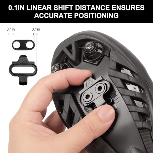 Zigdiptek Bike Cleats, Compatible with Shimano MTB SPD SM-SH51&Look X-Track Pedals, Cleats for Indoor Cycling, Spinning & Mountain Biking, Long Durable Chrome-Molybdenum Steel, Allen Wrench Included