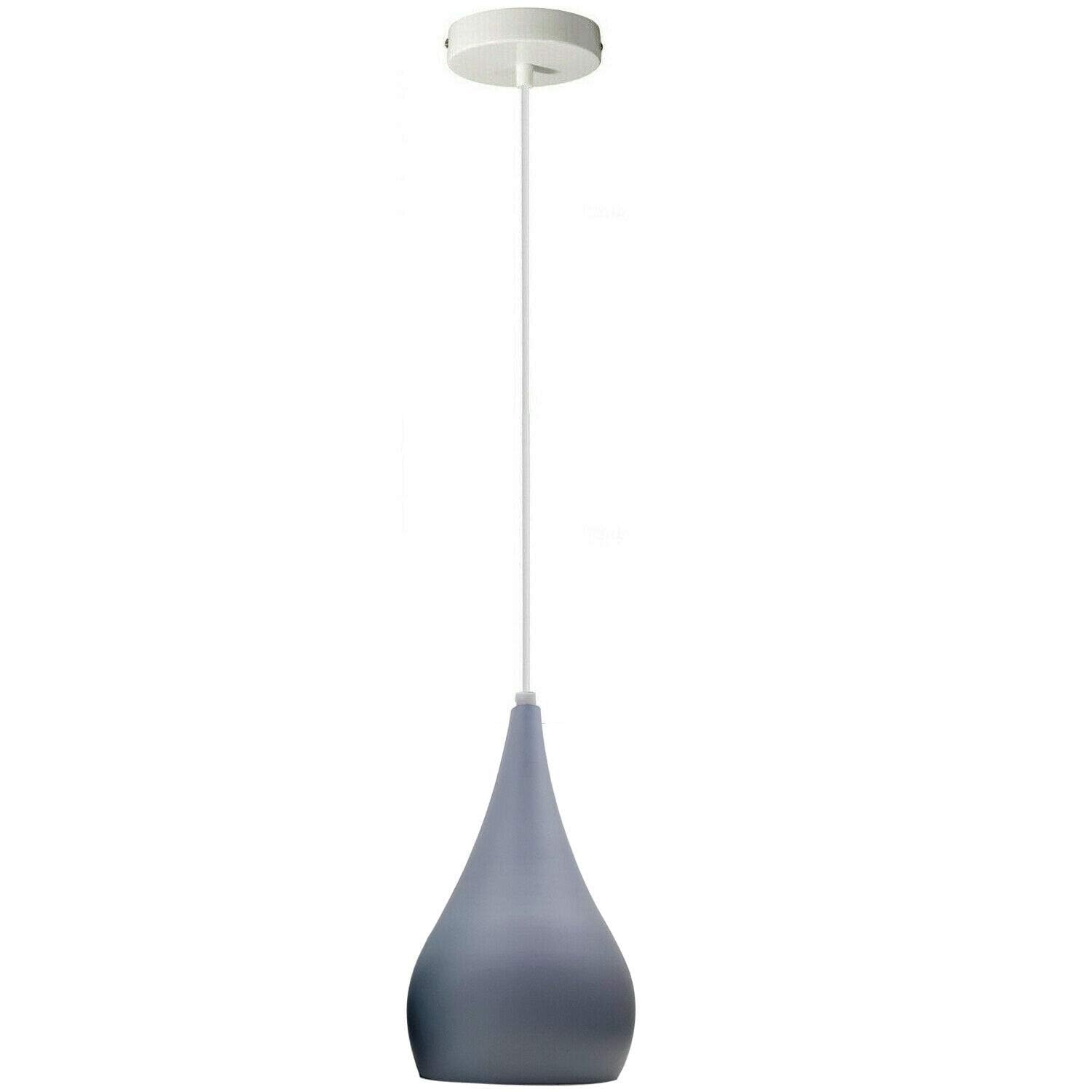 Modern Industrial Teardrop Hanging Ceiling Light Pendant Lamp, Eyeball Design Modern Light Shades E27 UK Lamp Fixture (Grey)