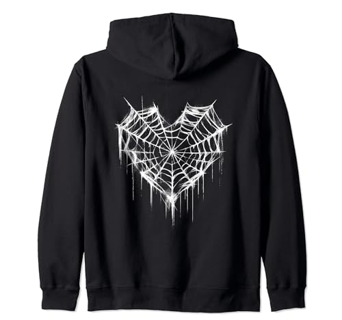 Corazón de telaraña - Vintage Cobweb Spider Lover Halloween Sudadera con Capucha