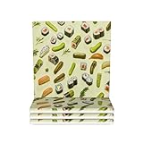 Posavasos cuadrados de cerámica para bebidas, con soporte de metal, para sushi, eneldo, encurtidos, juego de 4 posavasos de protección de mesa para decoración del hogar