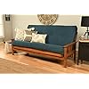 Kodiak furniture monterey full futon with suede fabric mattress in barbadosblue  urban country home decor