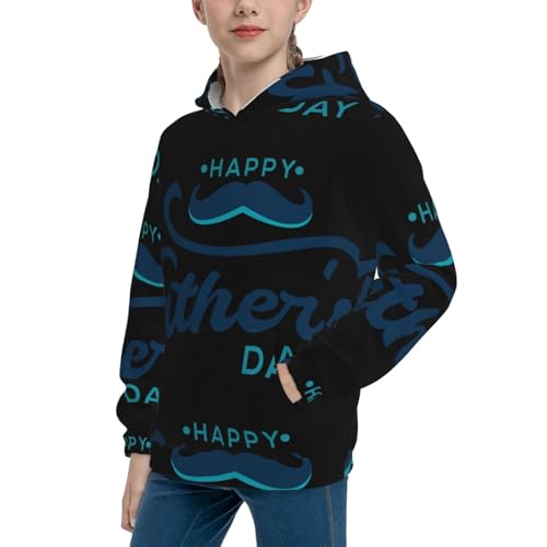 Happy Father's Day Kid Hoodies Boys Sweatshirts Girls Pullover with Pocket2