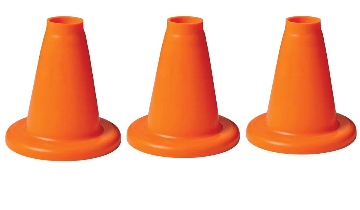 Cricket Batting Tee – Durable Plastic Base, Stable & Lightweight Design, Perfect for Cricket Training, Batting Practice, Coaching Drills, and Skill Development for Players of All Levels (Orange)