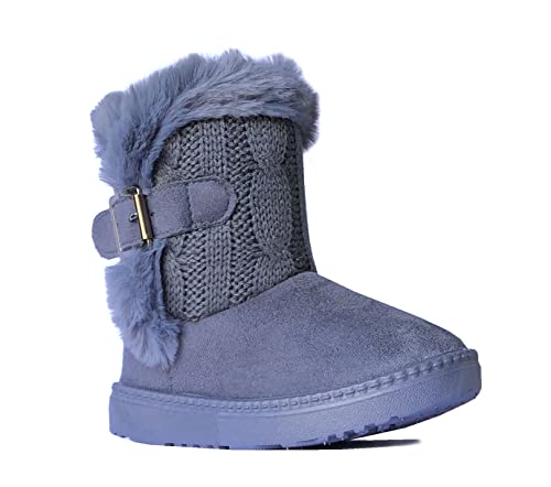 Image of REDVOLUTION SnowStar Snow Boots for Kids - Warm Winter Boots with Snowflake Print for Toddlers & Little Kids