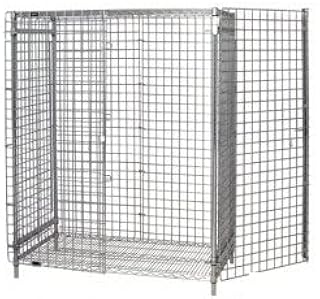 Quantum Storage Systems SD48C Security Panel Door Set for Wire Shelving Units, Includes Hinges, Chrome Finish, 60