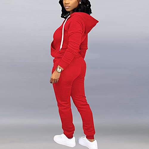 Image of Mrskoala 2 Piece Outfits Lounge Jogging Suits for Women Sweatsuit Tracksuit Long Sweatpants Set