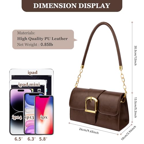 Image of Shoulder Bag for Women, Faux Leather Women's Shoulder Handbags, Fashionable Tote Purses for Women