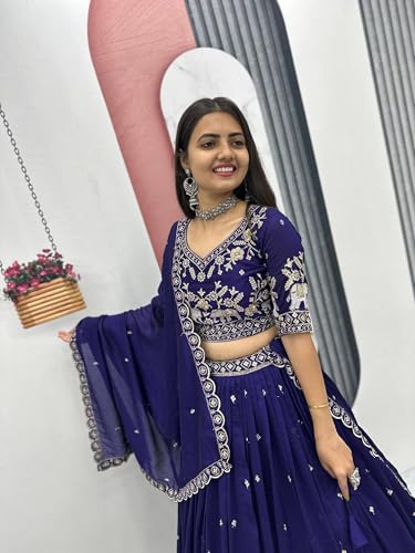 Sarathybiz royal blue lehenga choli – image 7