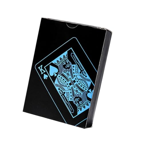 Gatuida wasserdichte PVC Spielkarten Set Blau Kreative Langlebige Poker Karten Biegsam Robust für Familie und Freunde Inklusive Praktischem Papierbox Vielseitig für Blackjack Bridge Poker