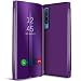Produktbild Conie MF52573 Mirror Flip Kompatibel mit Samsung Galaxy A70, Mirror Case Hülle Standfunktion Spiegel Effekt Flip Cover One Touch Bedienung für Galaxy A70 Bookcover Violett