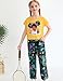 mksodop Girls Clothes 2Piece,Teen Girls clothes Fashion Printed T-Shirt and Camouflage Pants Girls Outfits Set