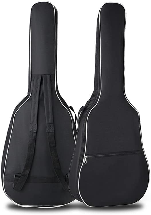 40/41 Inch Waterproof Oxford Fabric Classical Guitar Double Shoulder Straps Padded Guitar Case Gig Bag Soft Backpack (Black)