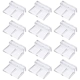 PETAXCELL 12 Pcs Aquarium Lid Clips, 6 mm Acrylic Aquarium Cover Bracket Fish Tank Lid Older Fish Tank Clip Transparent Easy to Clean, Intended for Rimless Aquariums Top Cover