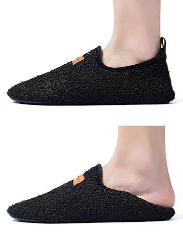 Image of QZKDM Lightweight Slip on Grip Indoor House Slippers Barefoot Non Slip Home Exercise Yoga Shoes for Men Women