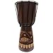 Djembe Drum Carved Bongo African inspired music also a unique gifting idea. Carver Abstract Elephant Giraffe Turtle. (16 Inch, Abstract)