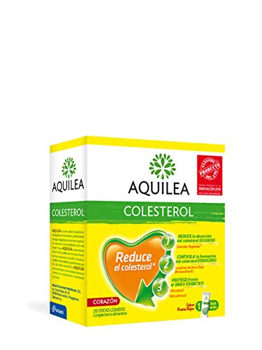 AQUILEA | Colesterol 20 sticks líquidos | Sabor frutos rojos | Ayuda a reducir el Colesterol | Arroz levadura roja, Monacolina K y Vitamina E