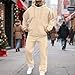Mens Sweatsuits 2 Piece Set Big and Tall Athletic Workout Fleece Full Zip Up Hoodies Jacket and Baggy Cargo Sweatpants with Pockets All White Outfits Workout Conjunto Para Hombre