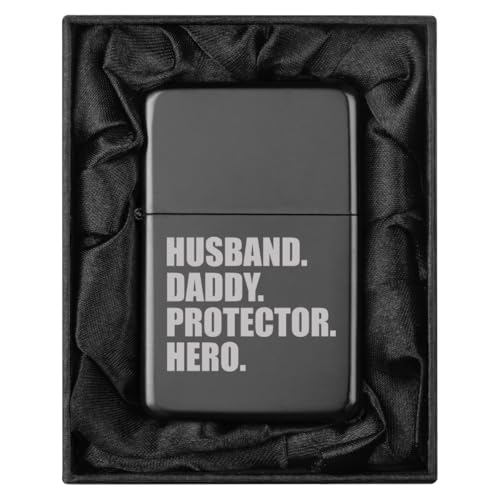 Encendedor en estuche de regalo negro con forro de seda
