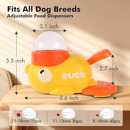 PKKP Entenform Interaktive Futterspender, 2 in 1 Slow Feeder Hund Intelligenzspielzeug, Haustier Futterspender für Hunde, Reduziert Blähungen und Beugt Schluckbeschwerden vor (Ente)