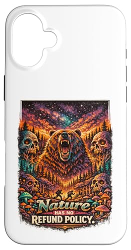 Nature Has No Return Policy Bear Camping �n�C�L���O �r���e�[�W ���C���h �X�}�z�P�[�X iPhone 16 Plus �p
