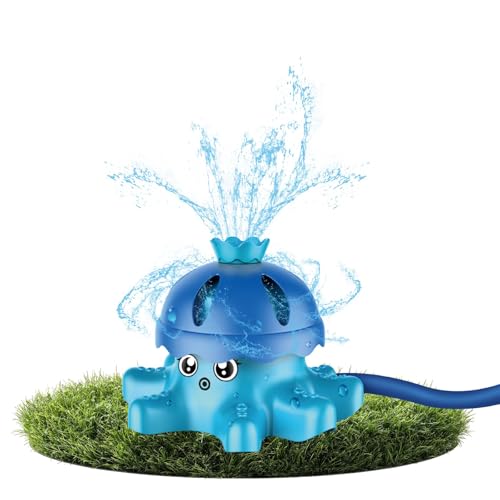 alldoro 60213 Wassersprinkler Oktopus Kinder-Wasserspiel mit rotierendem Sprühkopf anschlussfertig für Gartenschlauch kompakt & stabil