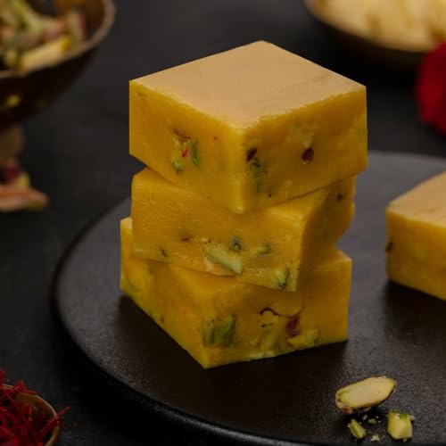 Lal Sweets Horlicks Burfi 400gm | Made with Fresh and Healthy Almonds & Horlicks | Indian Mithai | Indian Sweets