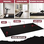 Fitvids High Density Home Gym Treadmill Exercise Bike Equipment Mat, 1/4" Thick, Multiple Sizes - Image 2