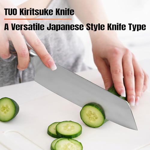 TUO Kiritsuke Knife Chef Knife Japanese 8.5 inches Vegetable Cleaver German High Carbon Stainless Steel Kitchen Knife with Ergonomic Pakkawood Handle-Fiery Phoenix Series - Image 4