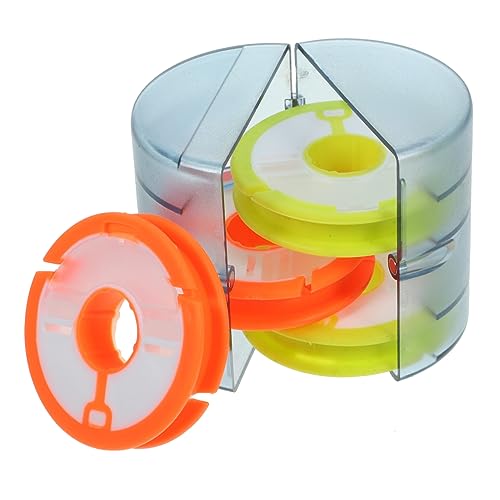 WHAMVOX Rainbow Fishing Line Winder Box Portable Spool Storage for Angling Gear Shock Resistant Tackle Organizer with Bobbins Lightweight and Design