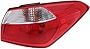 Evan-Fischer Tail Light Assembly Compatible with 2014-202016 Kia Forte Outer Halogen Passenger Side