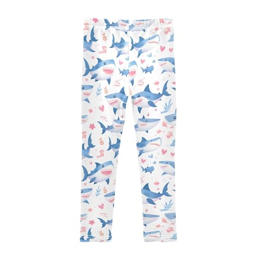 Sharks Camouflage Kids Girl's Cotton Pants Stretch High Waisted Lounge Pants Sports2