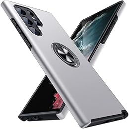 JAME for Samsung Galaxy S22 Ultra Case Ring Stand Shockproof Phone Case
