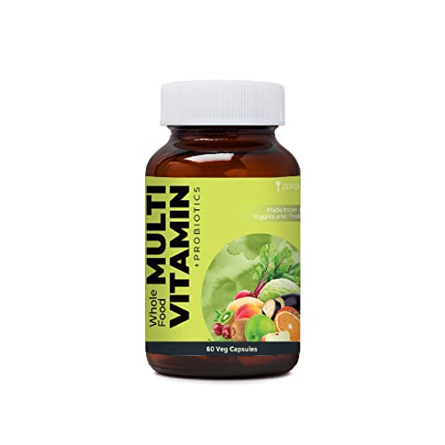 Zeroharm Plant Based Multivitamin Probiotic Supplement for Men and Women | Increases immunity | Fights inflammation | Boosts workout performance, stamina, and energy | 60 Capsules.