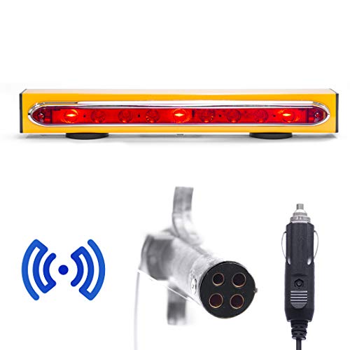 Master Tailgaters 19 Wireless Trailer Tow Light Bar | Ultra Bright LED | Multi Functional Signal Lights | Sturdy Magnetic Mount | 48 Feet Range | 4 Pin Round Hitch Transmitter