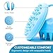 Flathead Products Hair Scalp Massager and Shampoo Brush for Shower Dandruff Removal - Wet and Dry - Encourages Growth - Includes 2 Massage Removal Heads