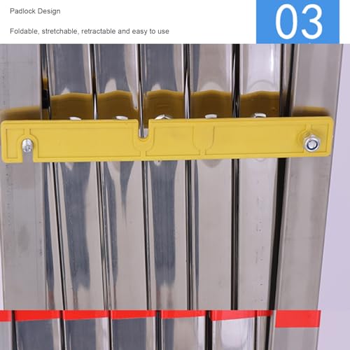 Barrière de circulation télescopique jaune robuste extensible de 119 à 348 cm - 6